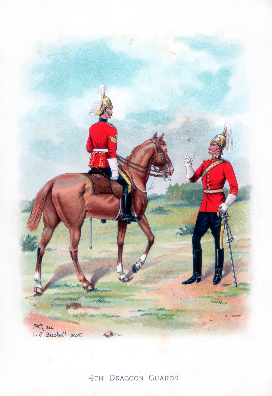 4. dragonyos gárda, 1915. alkotó: L. E. Buckell