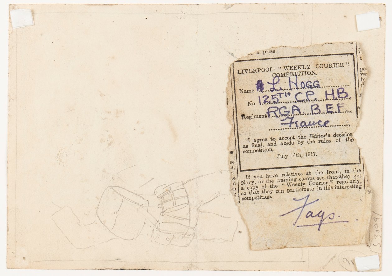 Felterjesztés egy újság pályázati szerkesztőjéhez, 1917 alkotó: L. Hogg