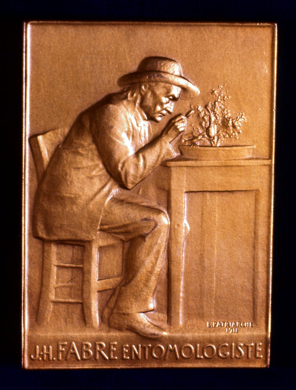 Jean Henri Fabre francia entomológus, 1911 alkotó: L. Patriarche