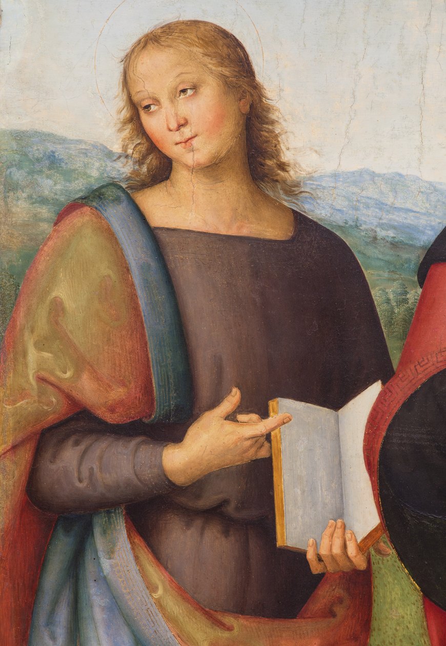Evangélista Szent János és Szent Ágoston,1502 (olaj, vászon) alkotó: L. & Perugino P. (c.1450-1523) Signorelli