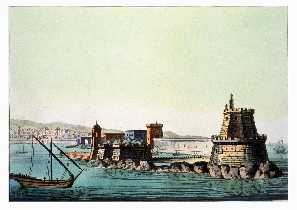 A kikötő és a vakond Algírban, Jules Ferrario „Le Costume Ancien et Moderne” című művének 69. táblája, Gaetano Zanson (1771-1816) metszet, az 1820-as és 30-as évek körül megjelent alkotó: L. Rossi