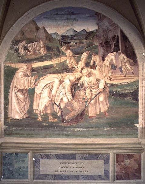 Szent Benedek élete (freskó) (részlet) alkotó: L. and Sodoma G. Signorelli