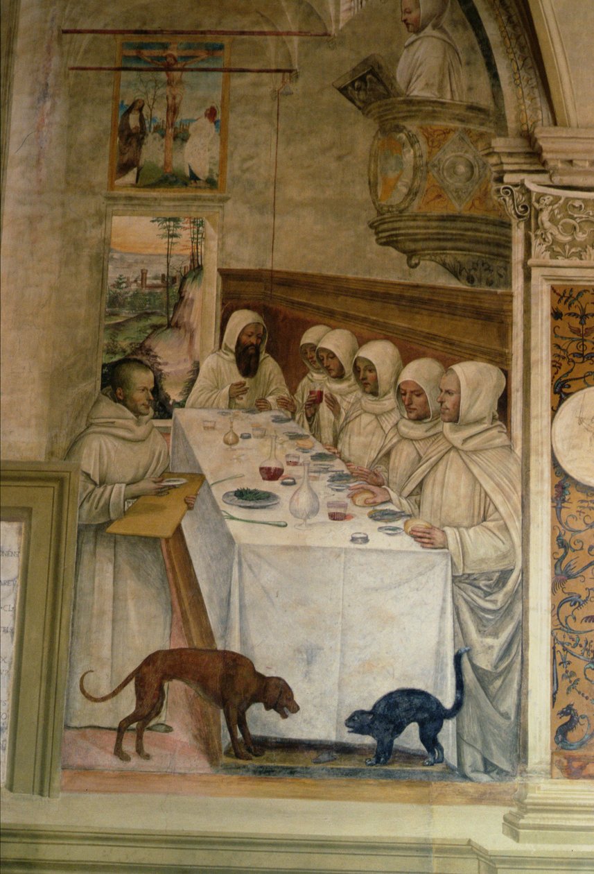Szent Benedek élete (részlet) alkotó: L. and Sodoma, G. Signorelli