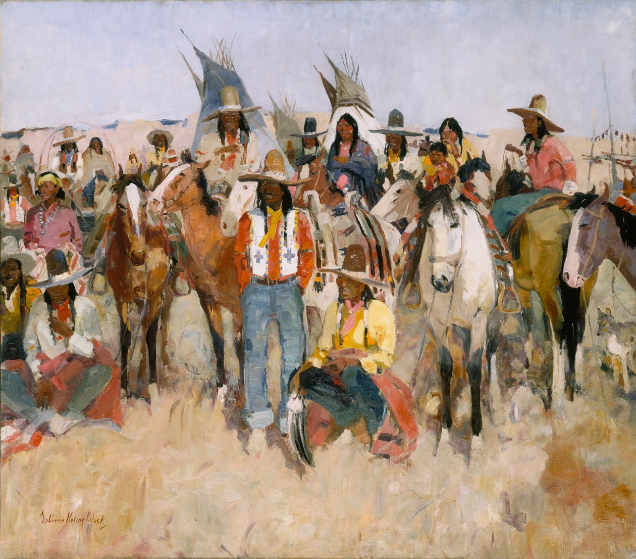 Jicarilla Apache Fiesta, 1934. alkotó: LaVerne Nelson Black