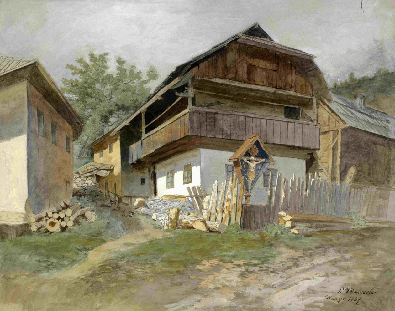 Motívum Podkorenből - tipikus ház jelzéssel alkotó: Ladislav Benesch