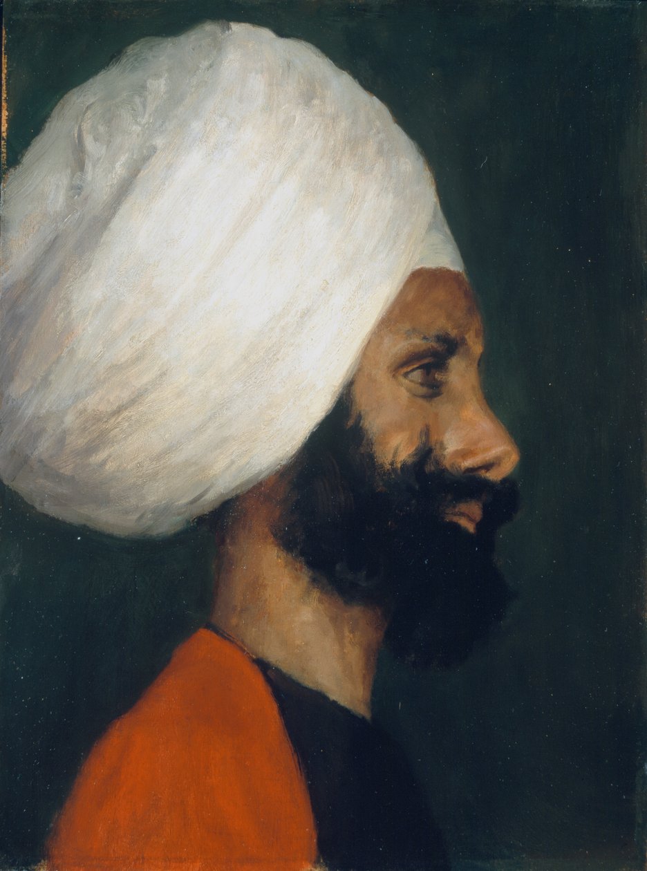 Chet Singh, Lord Roberts tábornagy káplánja, 1890 körül. alkotó: Lady Aileen Roberts