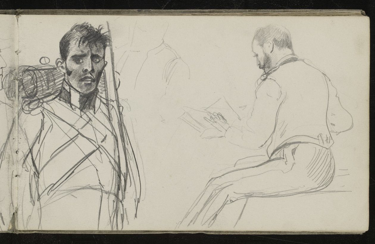 Tanulmány a „Dawn of Waterloo”-hoz, 1893 alkotó: Lady Butler
