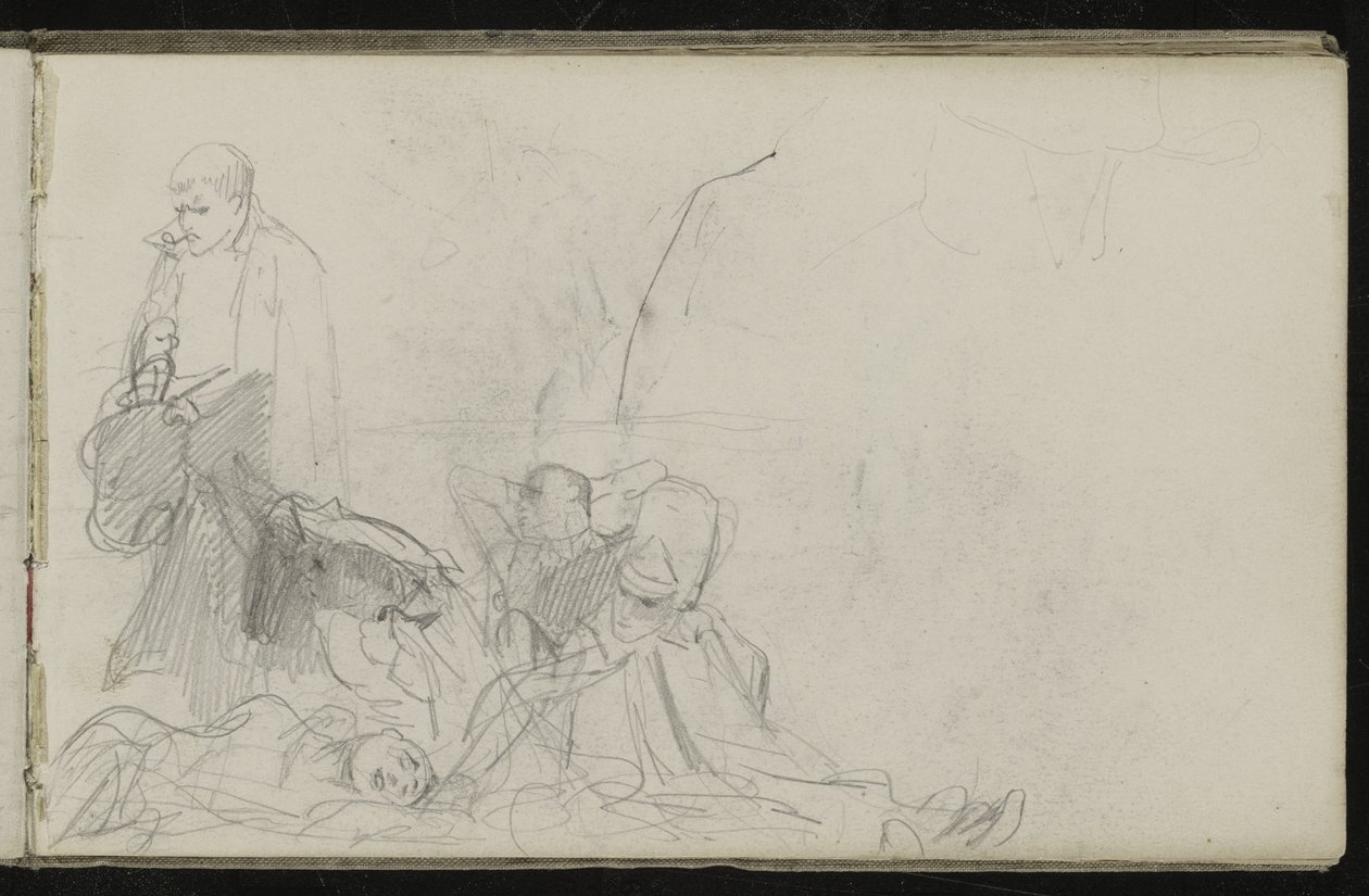 Tanulmány a „Dawn of Waterloo”-hoz, 1893 alkotó: Lady Butler