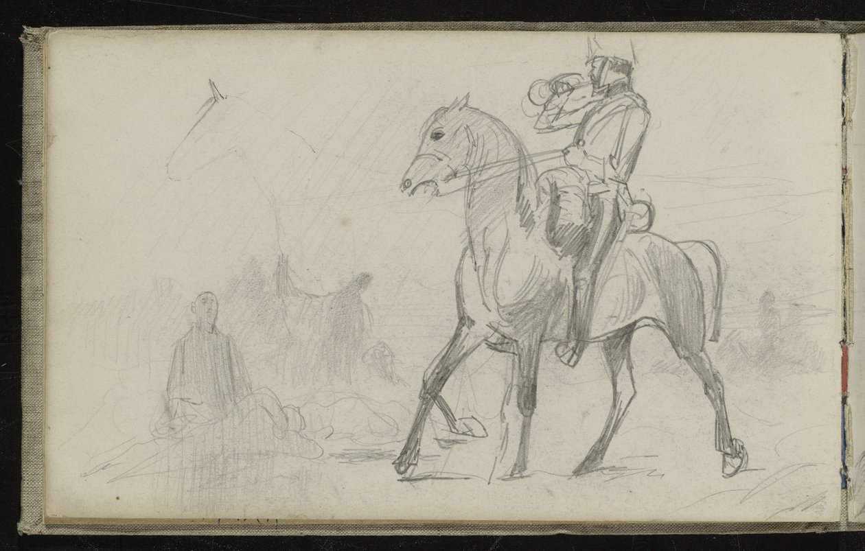 Tanulmány a „Dawn of Waterloo”-hoz, 1893 alkotó: Lady Butler