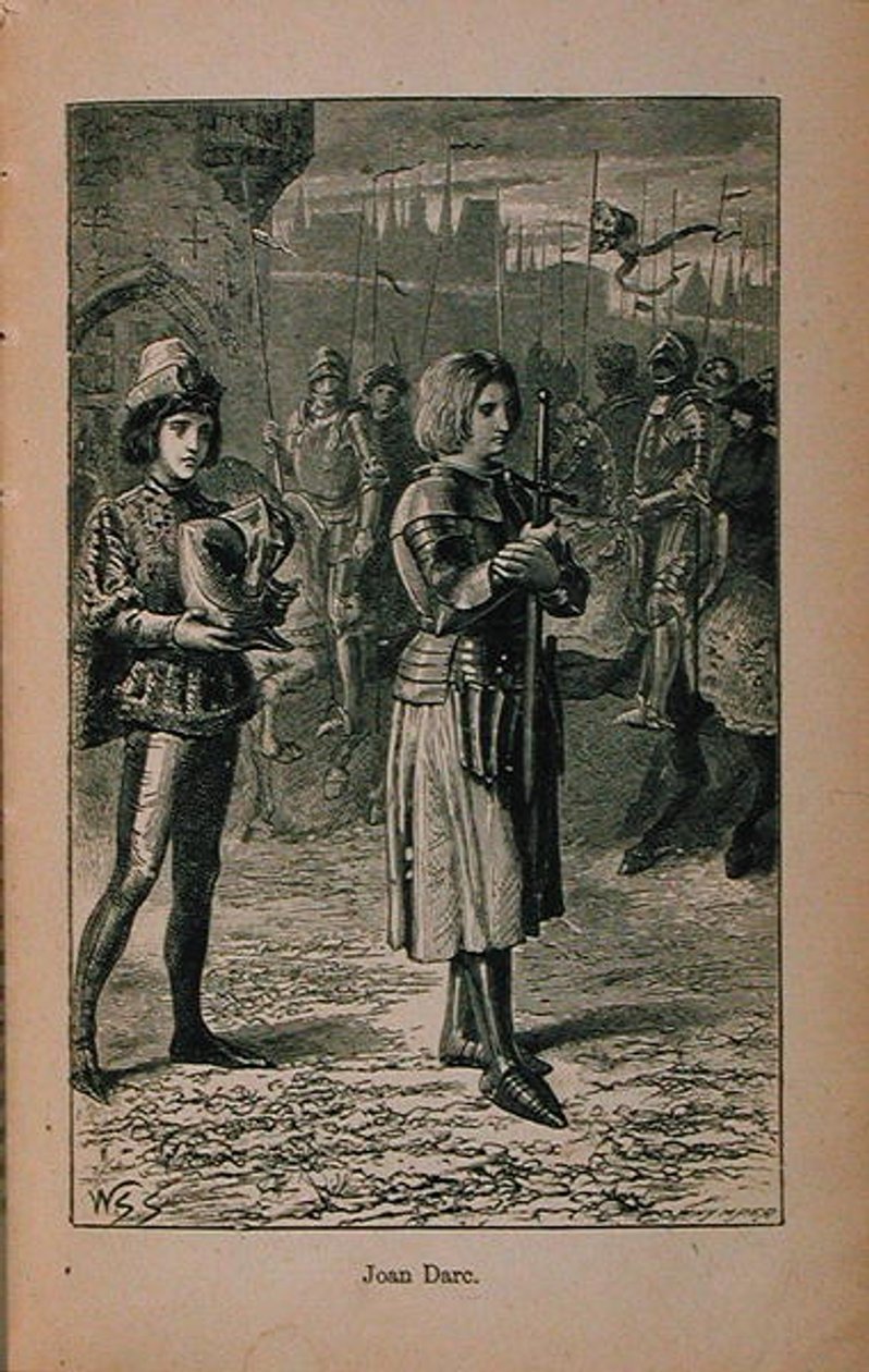 Joan of Arc (kb. 1412-31) illusztrációja a Little Arthurs-ból, Franciaország története: A legrégibb időktől a második birodalom bukásáig, 1899. alkotó: Lady M. Chalcott