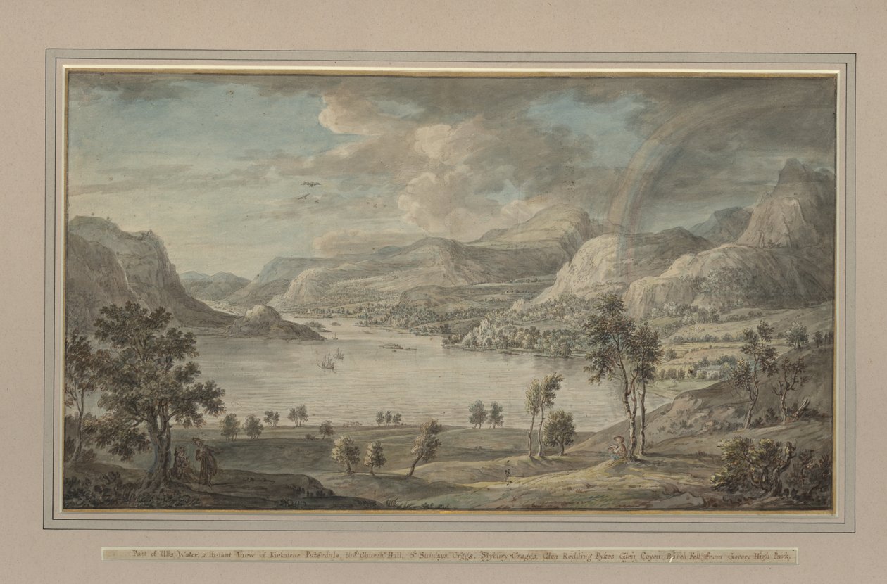 Ulls Water részei, 1770-80 körül alkotó: Lady Mary Lowther
