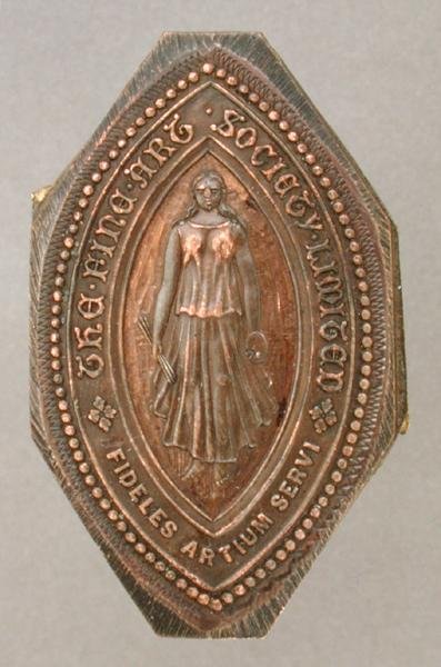 A Képzőművészeti Társaság cégpecsétje (bronz) alkotó: Lady  Butler