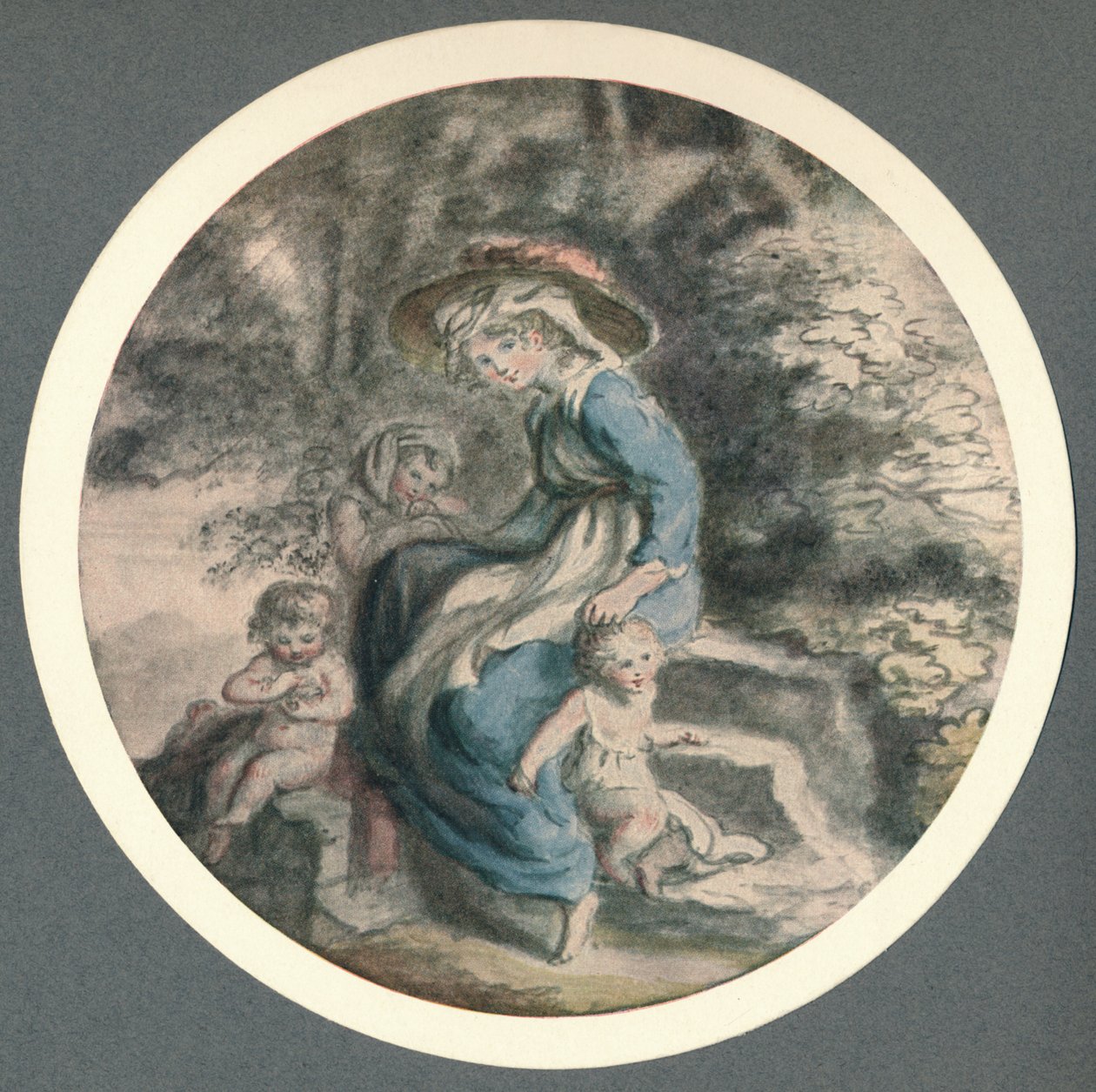 "Lady Herbert és gyermekei", 1903 alkotó: Lady Diana Spencer