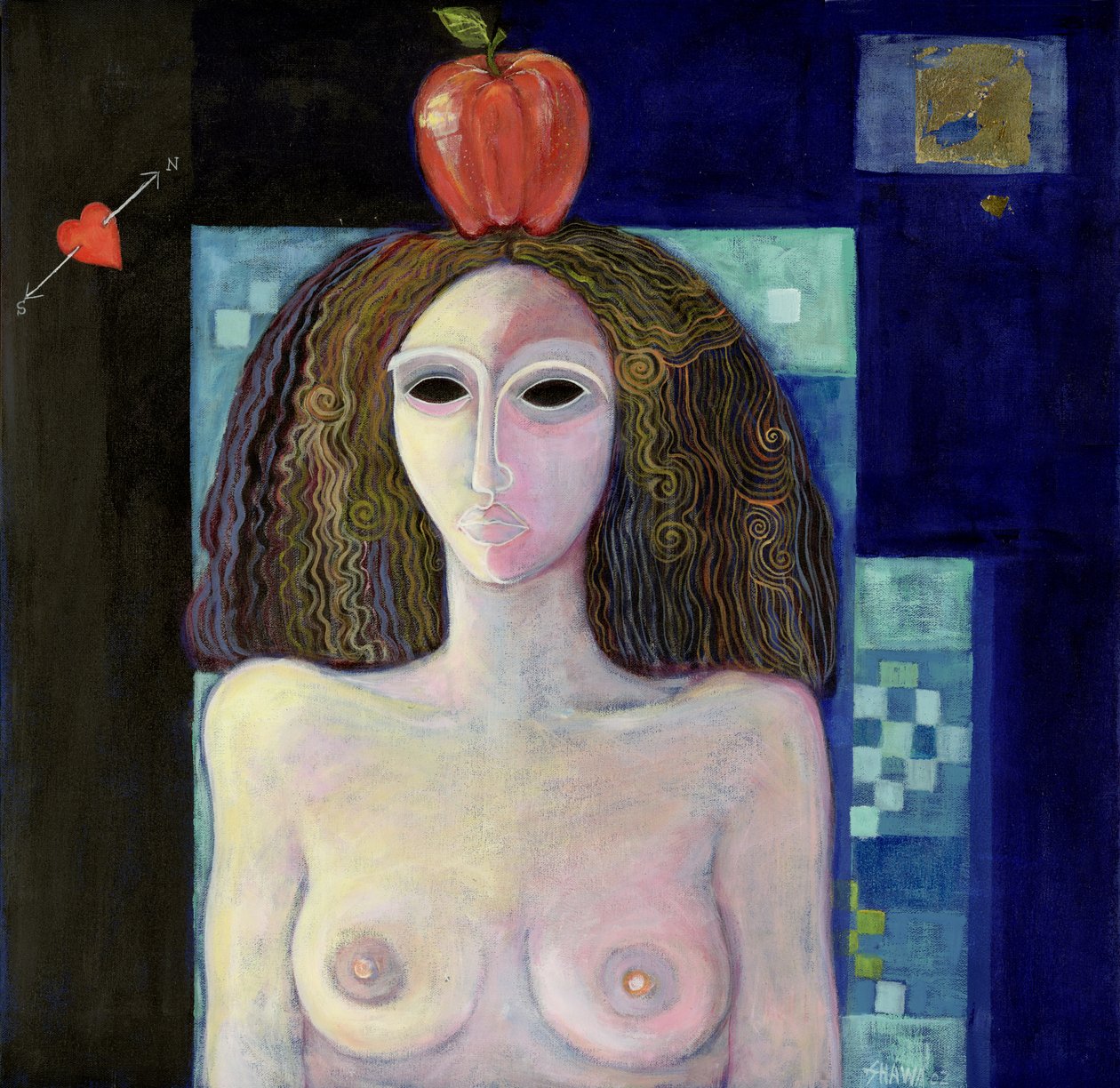 Éva, 2004 (akril, vászon) alkotó: Laila Shawa