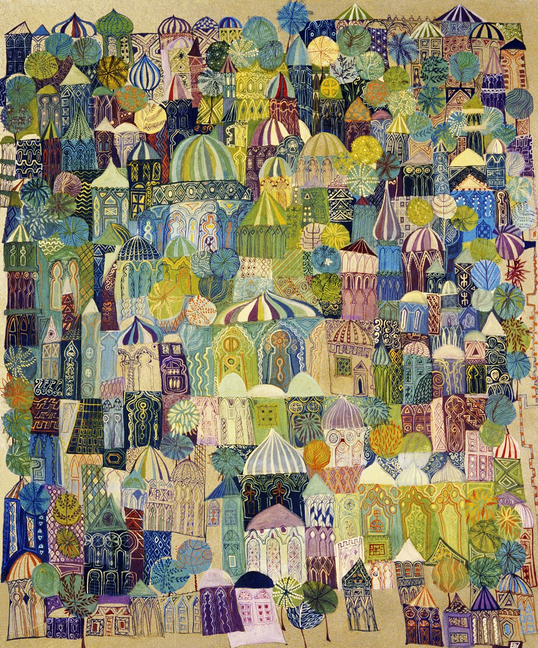 Jeruzsálem, 1970 (nyomóolajok a táblára) alkotó: Laila Shawa