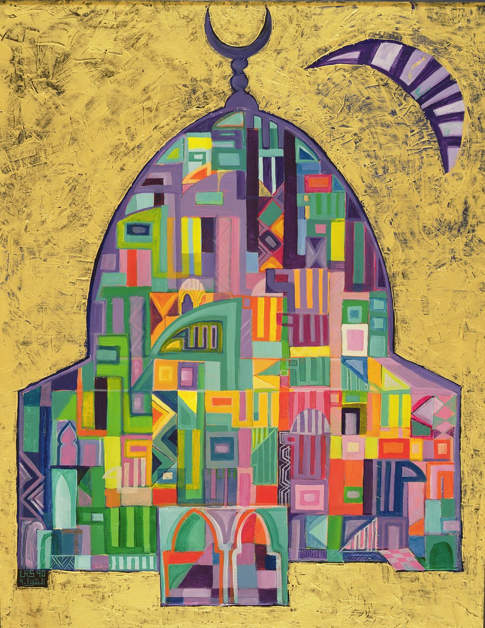 Isten háza II, 1993-94 (akril, vászon) alkotó: Laila Shawa