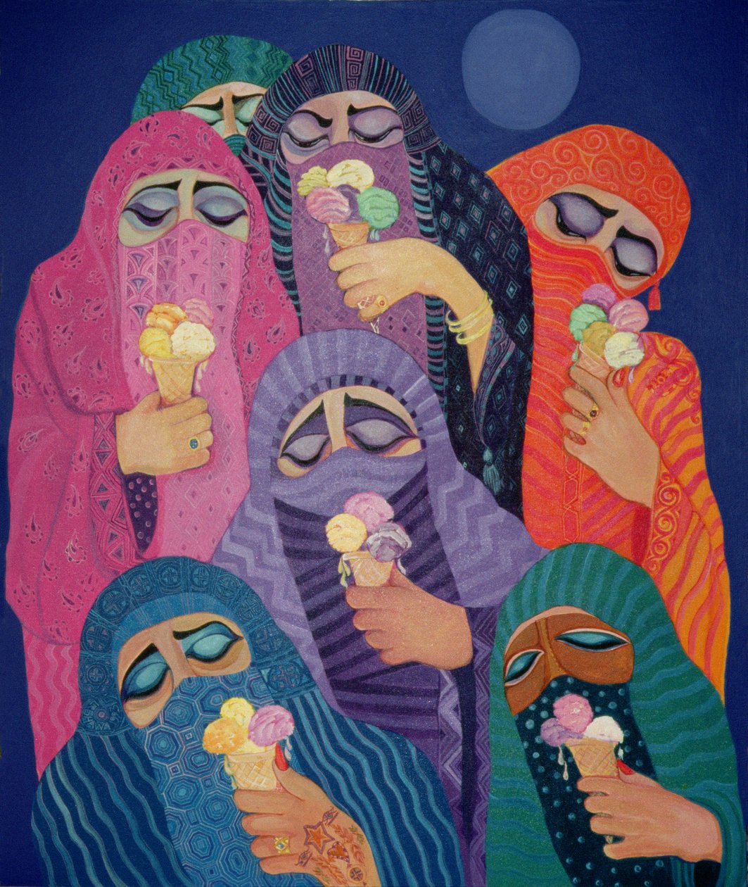 A lehetetlen álom, 1989 (akril, vászon) alkotó: Laila Shawa