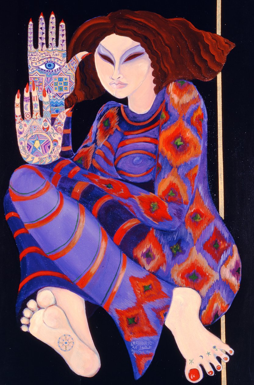 Zeinab Chasing the Devil (2. rész), 1992 (akril papíron) (lásd még: 279211) alkotó: Laila Shawa