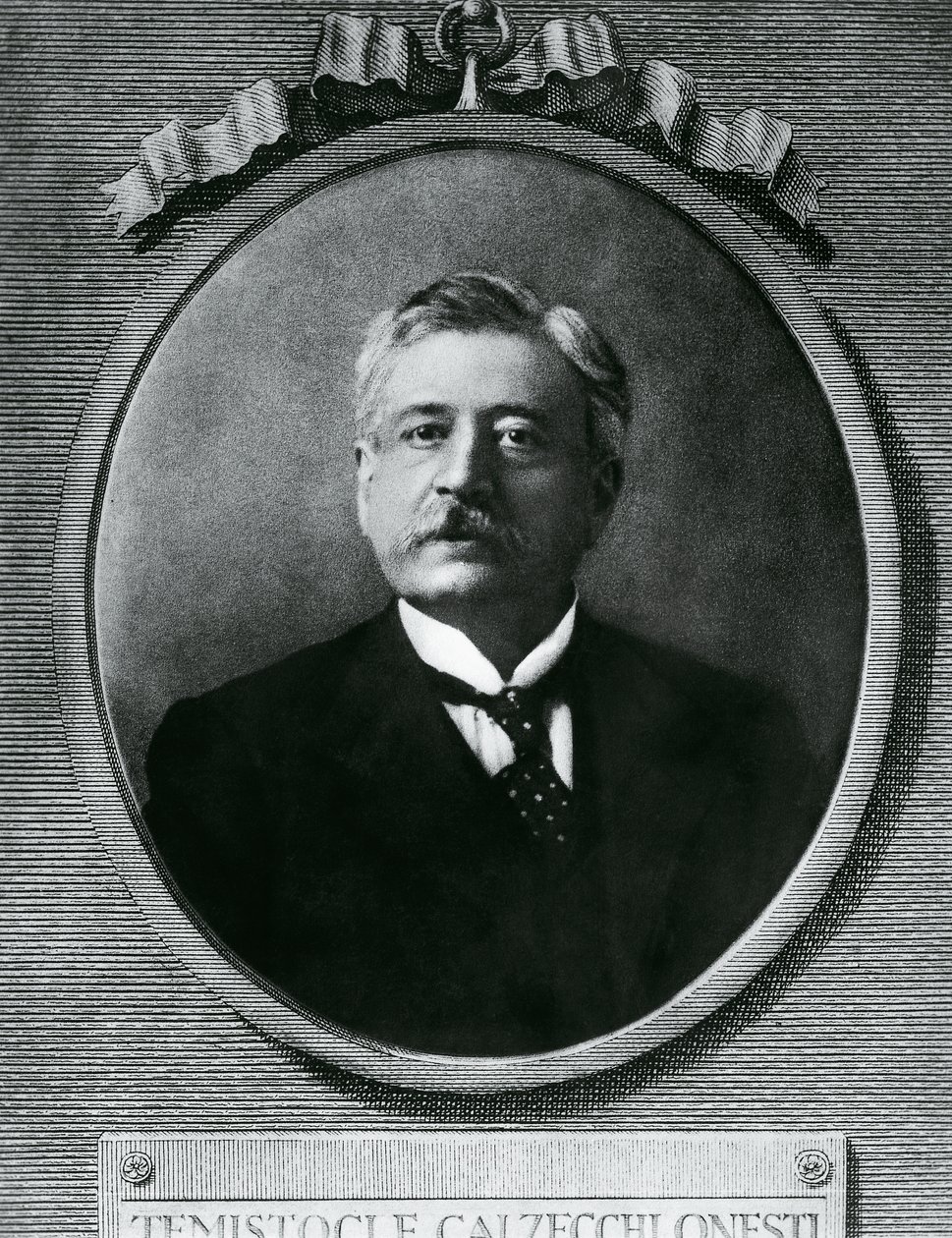 Temistocle Calzecchi Onesti (1853-1922) olasz fizikus és feltaláló portréja, rézkarc a fénykép után alkotó: Amadeo (after) Modigliani