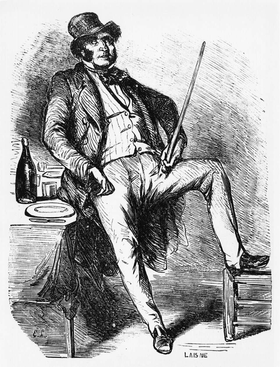 Vautrin, illusztráció Honore de Balzac (1799-1850) „Le Pere Goriot” című művéből alkotó: Laisne