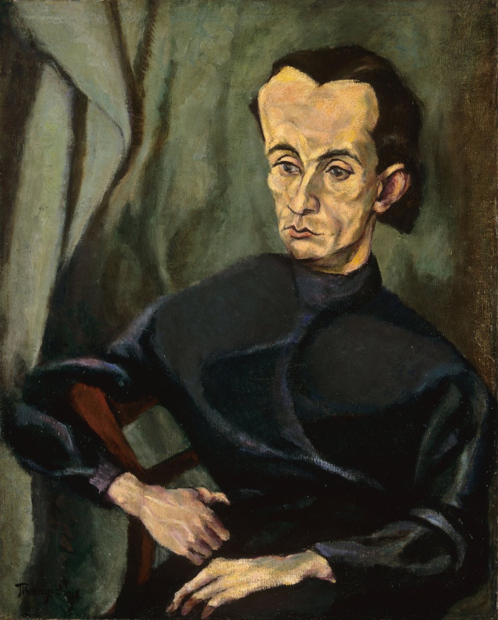 Portrait of Lajos Kassak (1887-1967), by Tihanyi, Lajos (1885-1938). Oil on canvas alkotó: Lajos Tihanyi