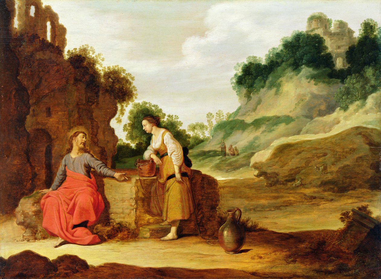Krisztus és a samáriai asszony, 1635 alkotó: Lambert Jacobsz or Jacobs