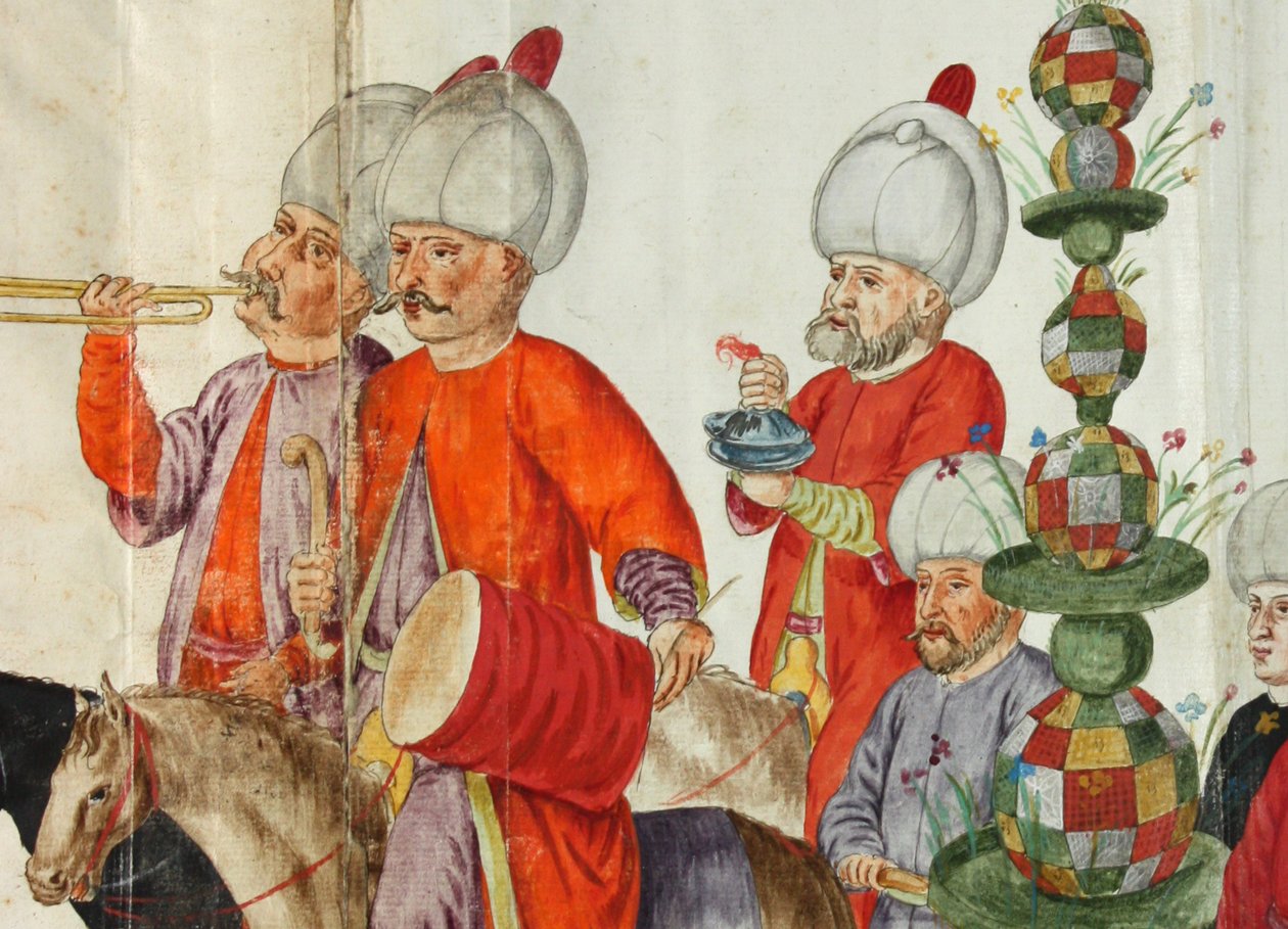 Illusztráció Lambert de Vos Kostumbuch -tól 1574 -ből, jelenleg a brémai Állami és Egyetemi Könyvtárban alkotó: Lambert de Vos de Vos