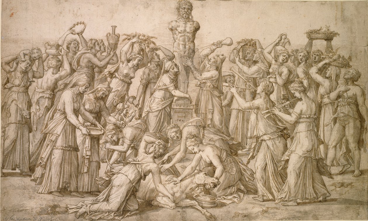Áldozat Priapusnak, 1540 alkotó: Lambert Lombard