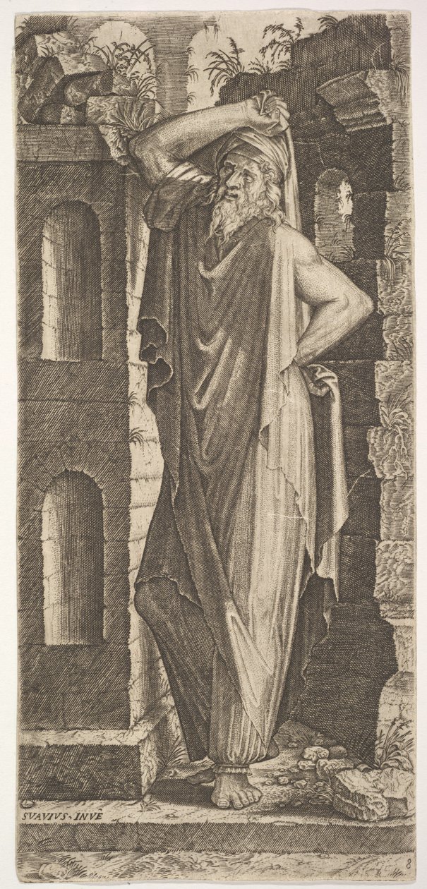 Szent Fülöp, bal kezével csípőre, jobbjával ő..., 1545. alkotó: Lambert Suavius