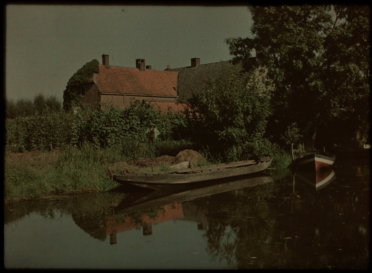Blikkenburgervaart, Zeist, csónakokkal és farmgal (és esetleg Willem Emelaar Sr-vel) alkotó: Lambertus Hendrik van Berk