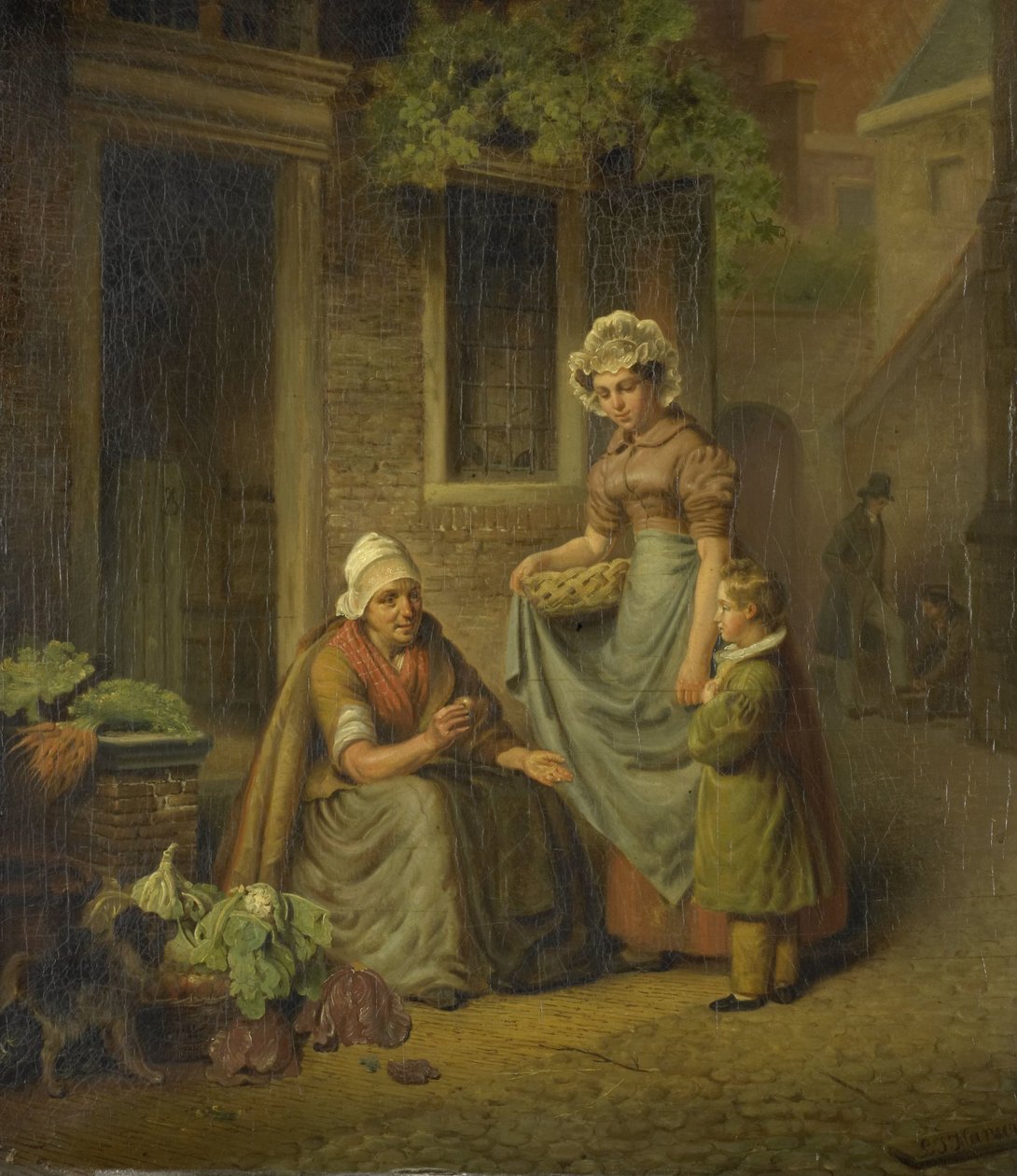 Nő, aki zöldséget árul alkotó: Lambertus Johannes Hansen