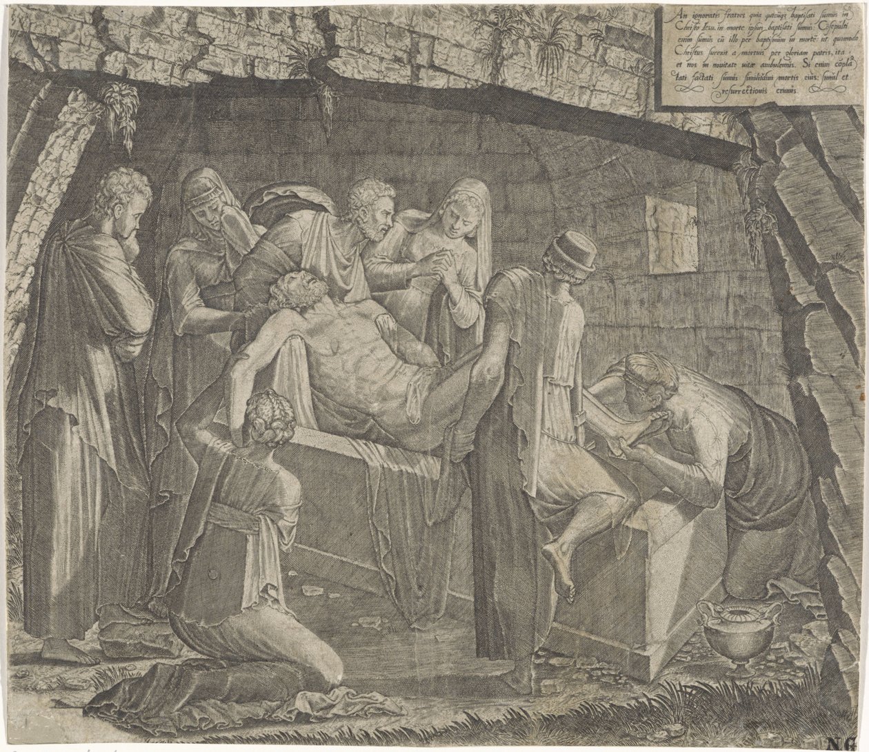 Krisztus temetése alkotó: Lambertus Suavius