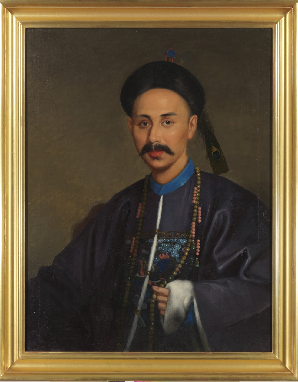 Samqua portréja, 1850 körül (olaj, vászon) alkotó: Lamqua Lamqua