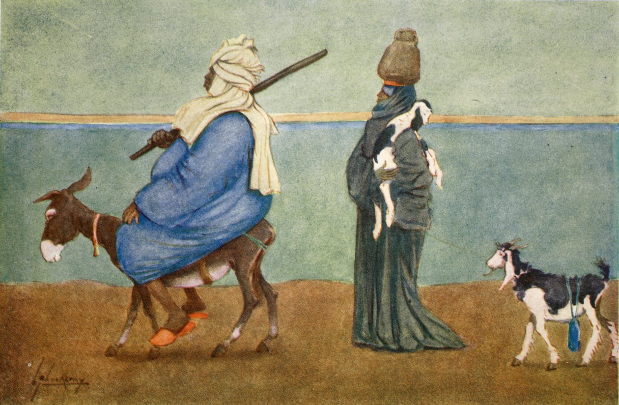 A Nílus égi vonala, Egyiptom világos oldala című képből, 1908 alkotó: Lance Thackeray