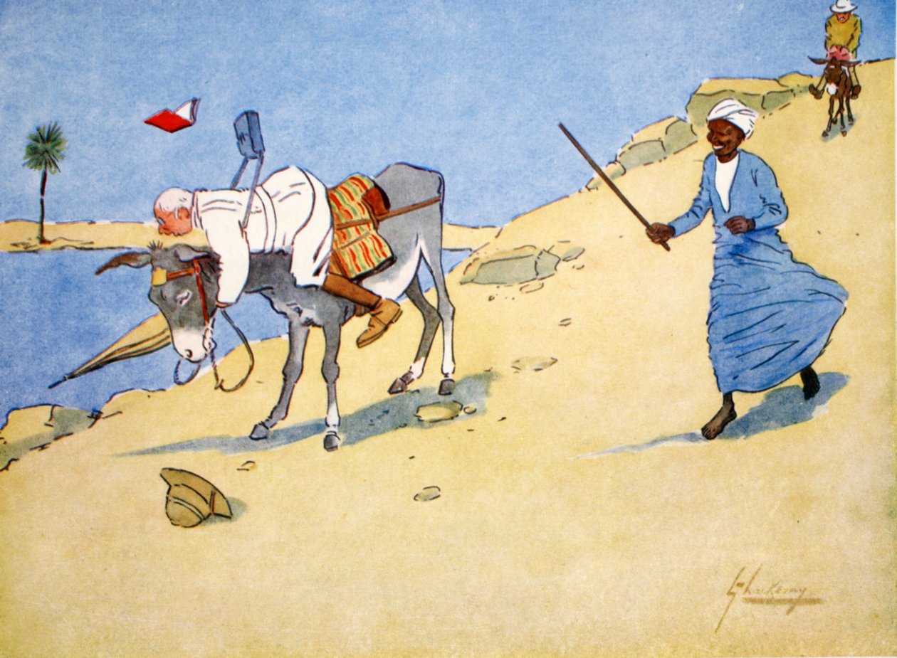 Megállóhely a Níluson, „Egyiptom világos oldala”, 1908 alkotó: Lance Thackeray