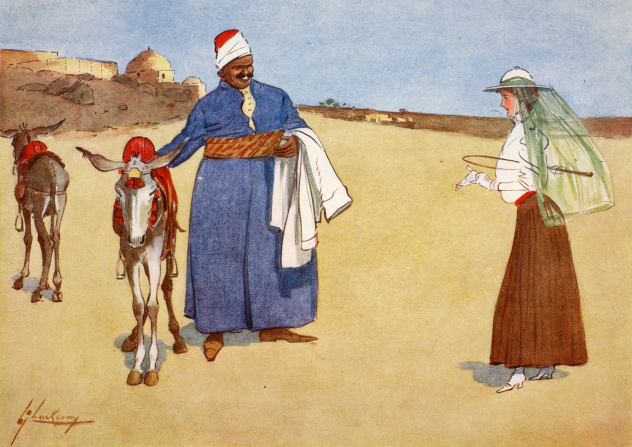 A Szépség és a vadállatok, az Egyiptom könnyű oldalából, 1908 alkotó: Lance Thackeray