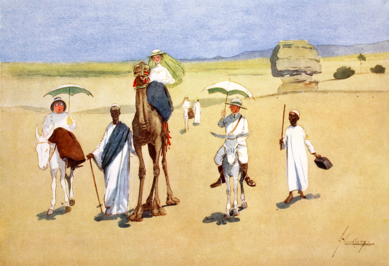 "A piramisok körül", 1908. alkotó: Lance Thackeray