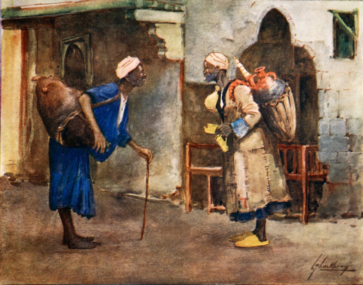 A vizek találkozása, „Egyiptom világos oldala”, 1908 alkotó: Lance Thackeray