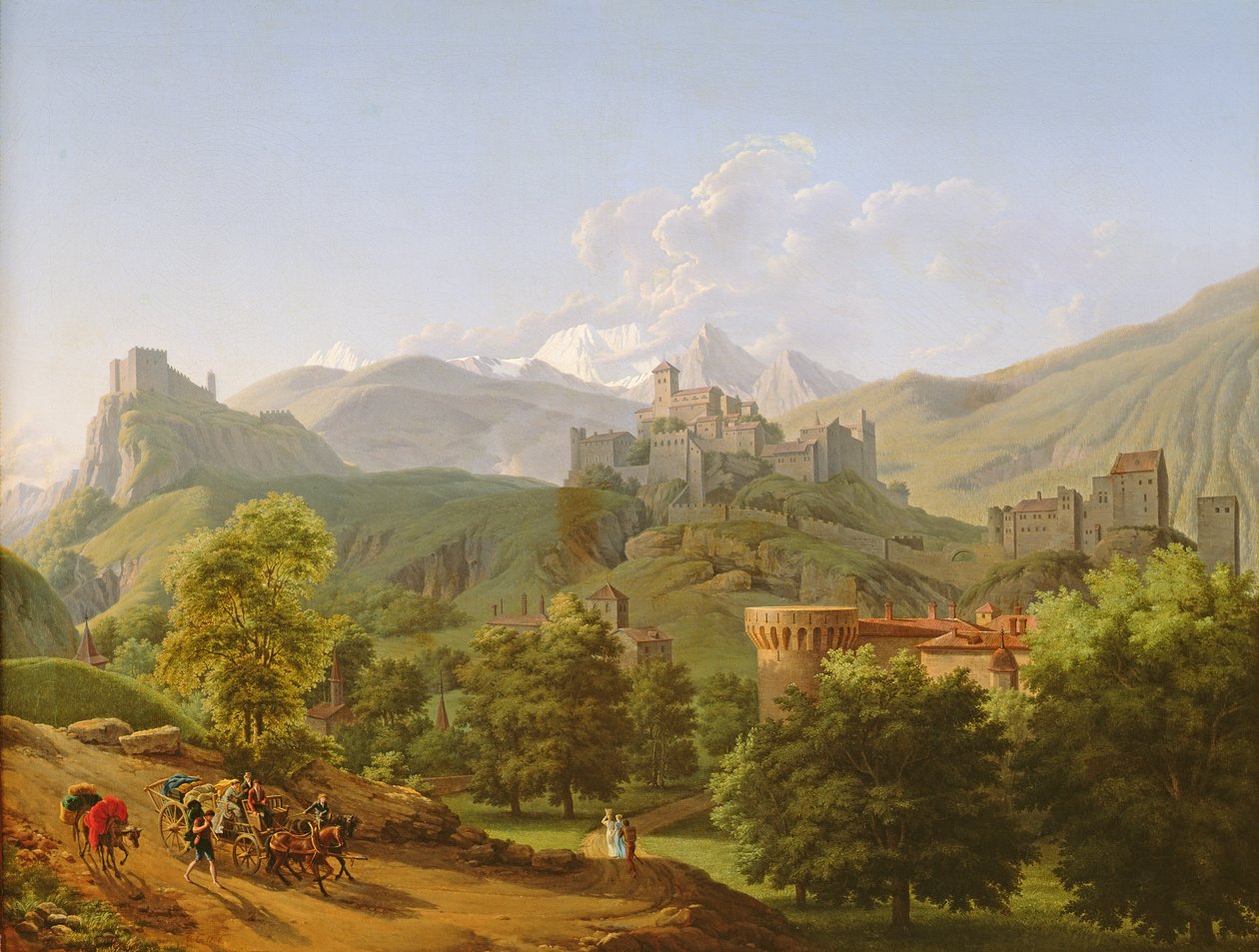 Kilátás Sion városára Valaisban, 1810 alkotó: Lancelot Théodore Turpin de Crissé de Crissé