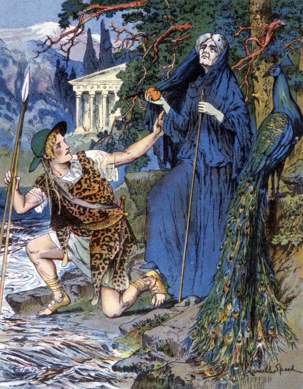 Jason és Héra, 1900 körül (illusztráció) alkotó: Lancelot Speed