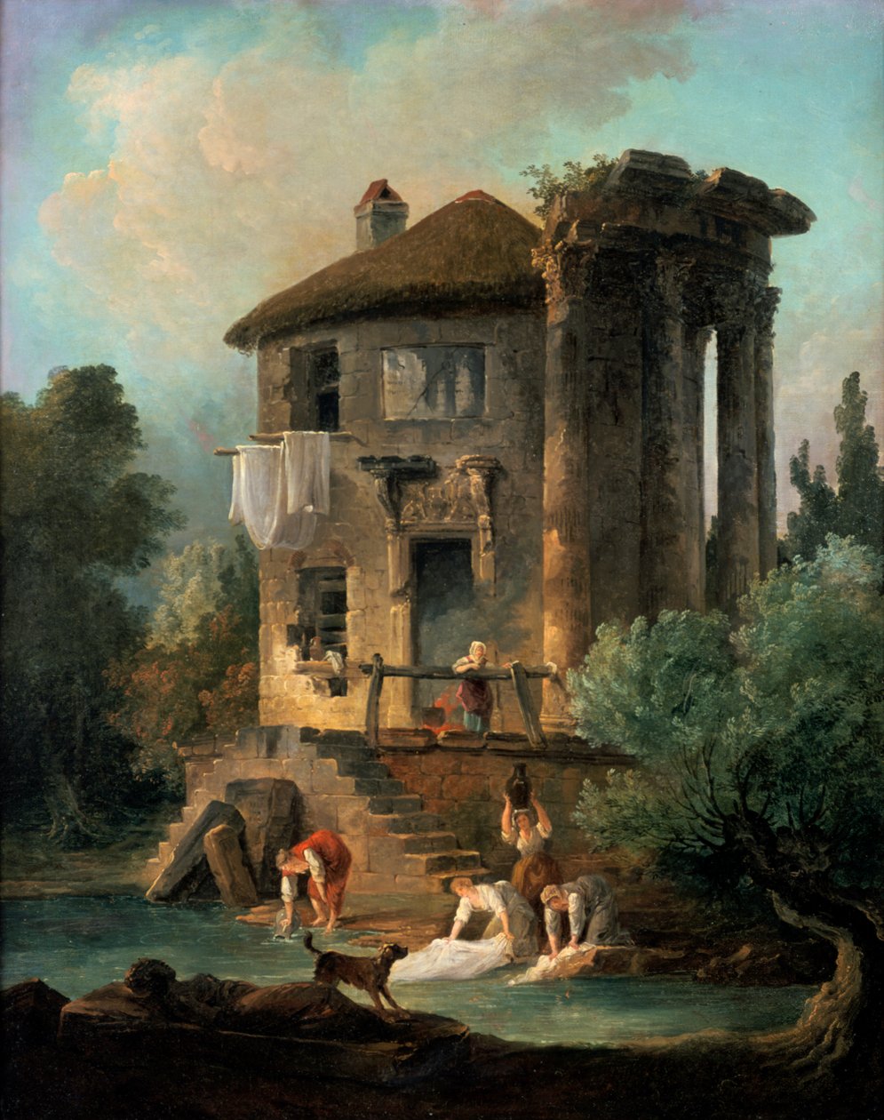 Vesta temploma Tivoliban, Rómában, 1831 alkotó: Lancelot Théodore Turpin de Crissé de Crissé