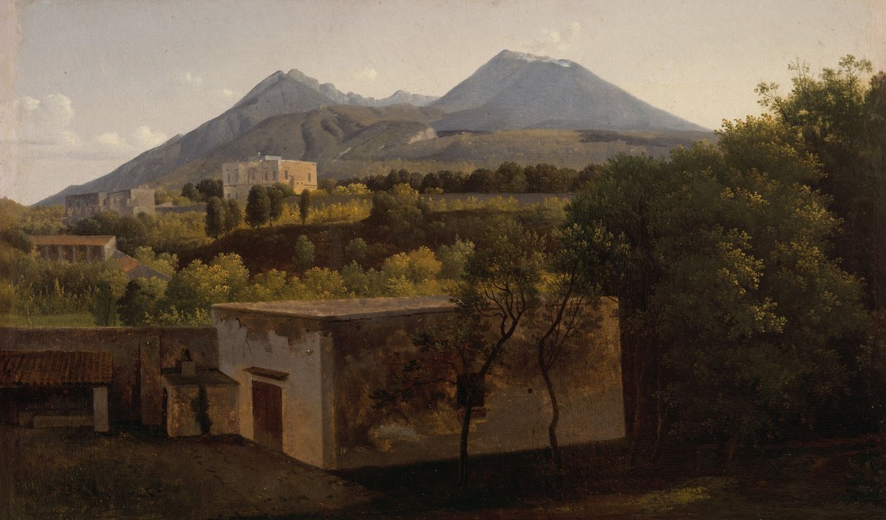 A Vezúv látképe Porticiből, 1824 körül (olaj, vászon) alkotó: Lancelot Theodore Turpin de Crisse