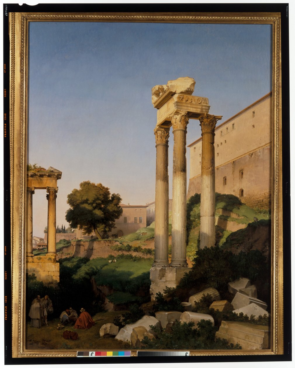 View of the Roman Forum with the temples of Vespasian and Saturn alkotó: Lancelot Théodore Turpin de Crissé de Crissé