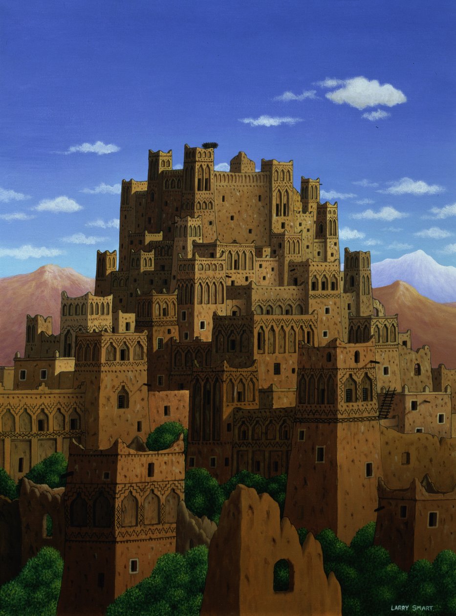 Beyond the Valley of the Kasbahs, 1993 (akril vászonra) alkotó: Larry Smart