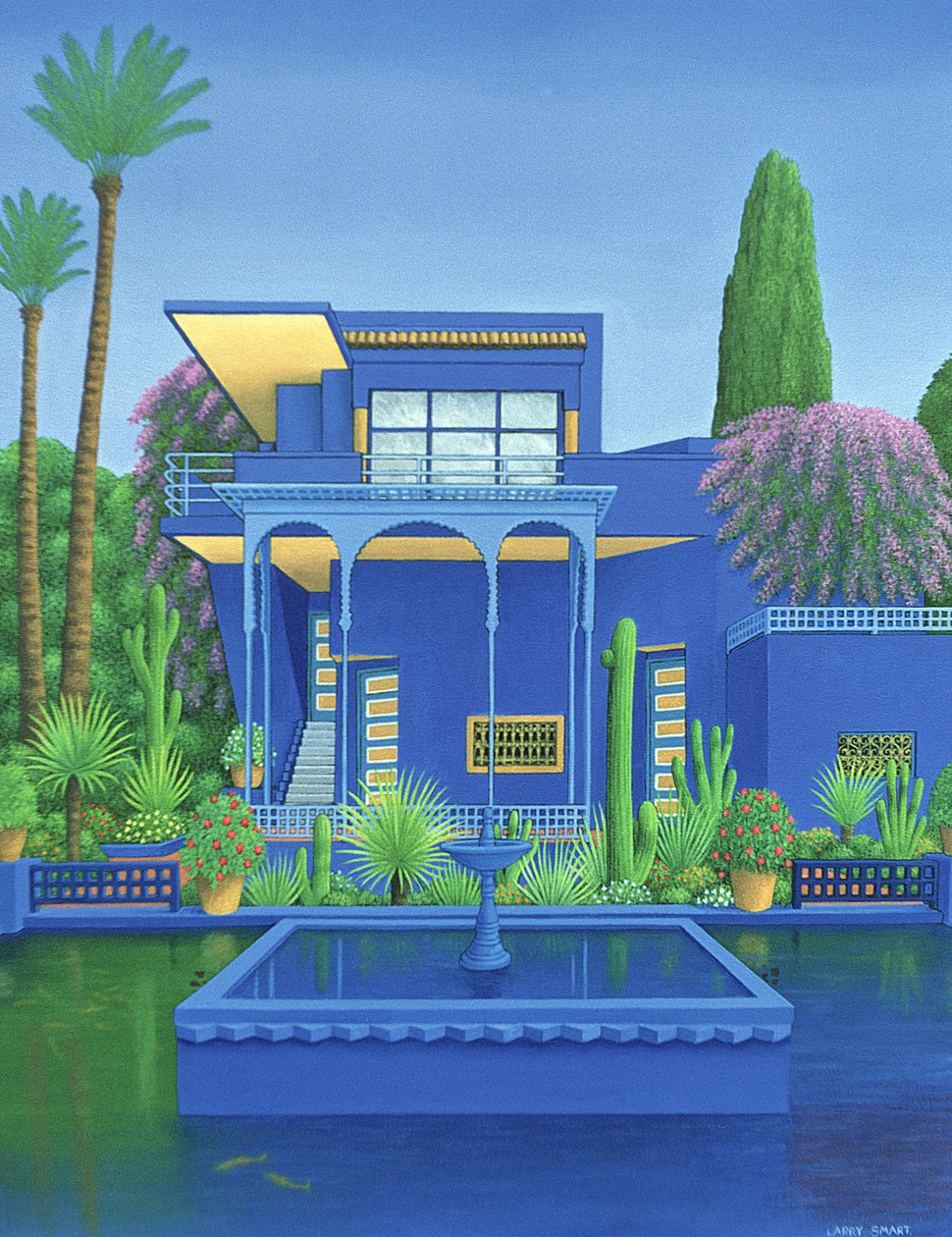 Majorelle Gardens, Marrakech, 1996 (akril vászonra) (lásd: 186509) alkotó: Larry Smart