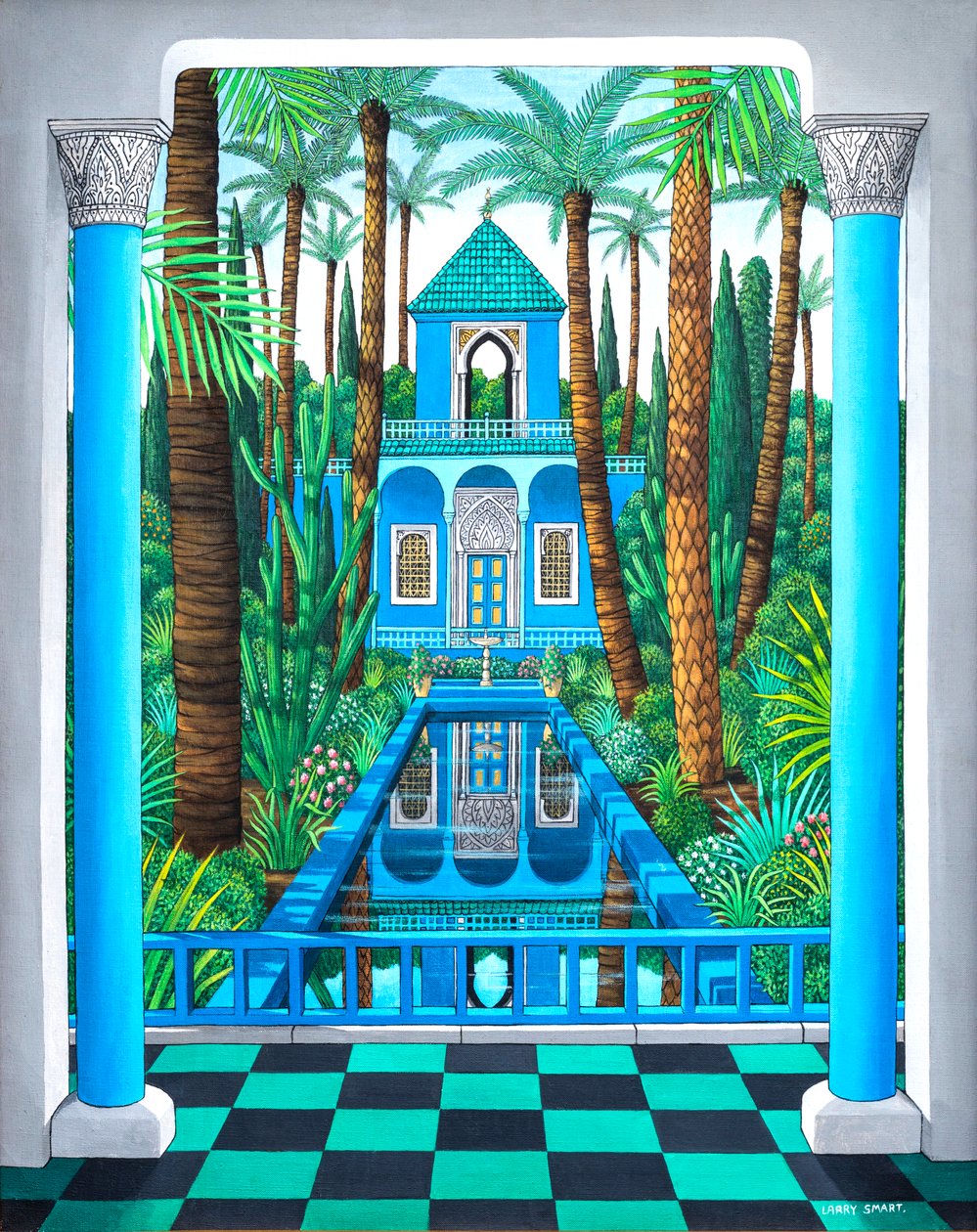 Marjorelle Reflections, 1998 (akril) alkotó: Larry Smart