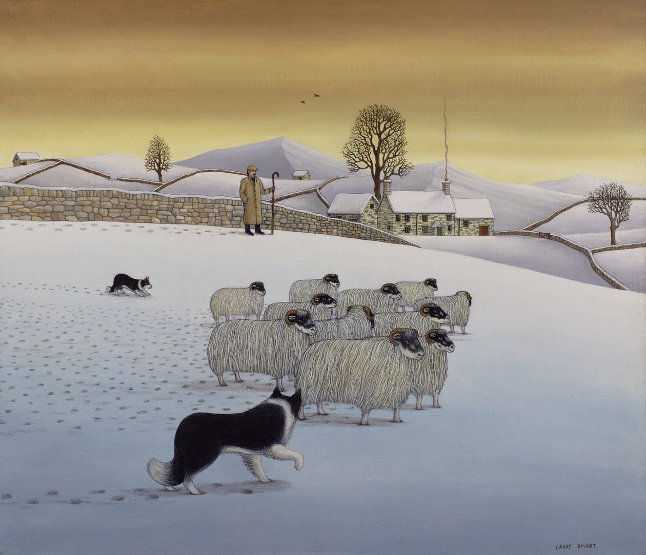 The Fells in Winter, 1984 (akril, vászon) alkotó: Larry Smart