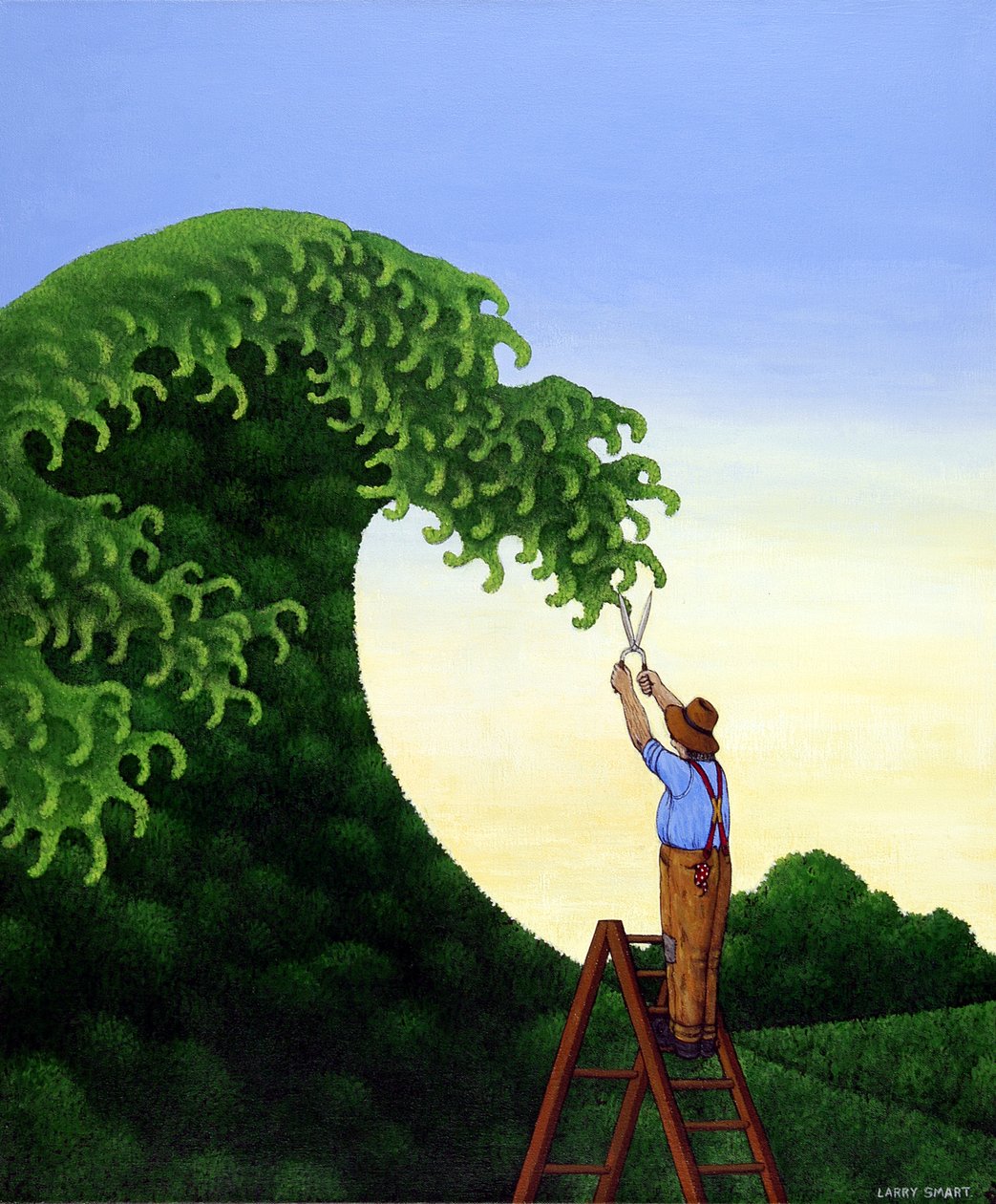 Topiary Wave (akril vászonra) alkotó: Larry Smart