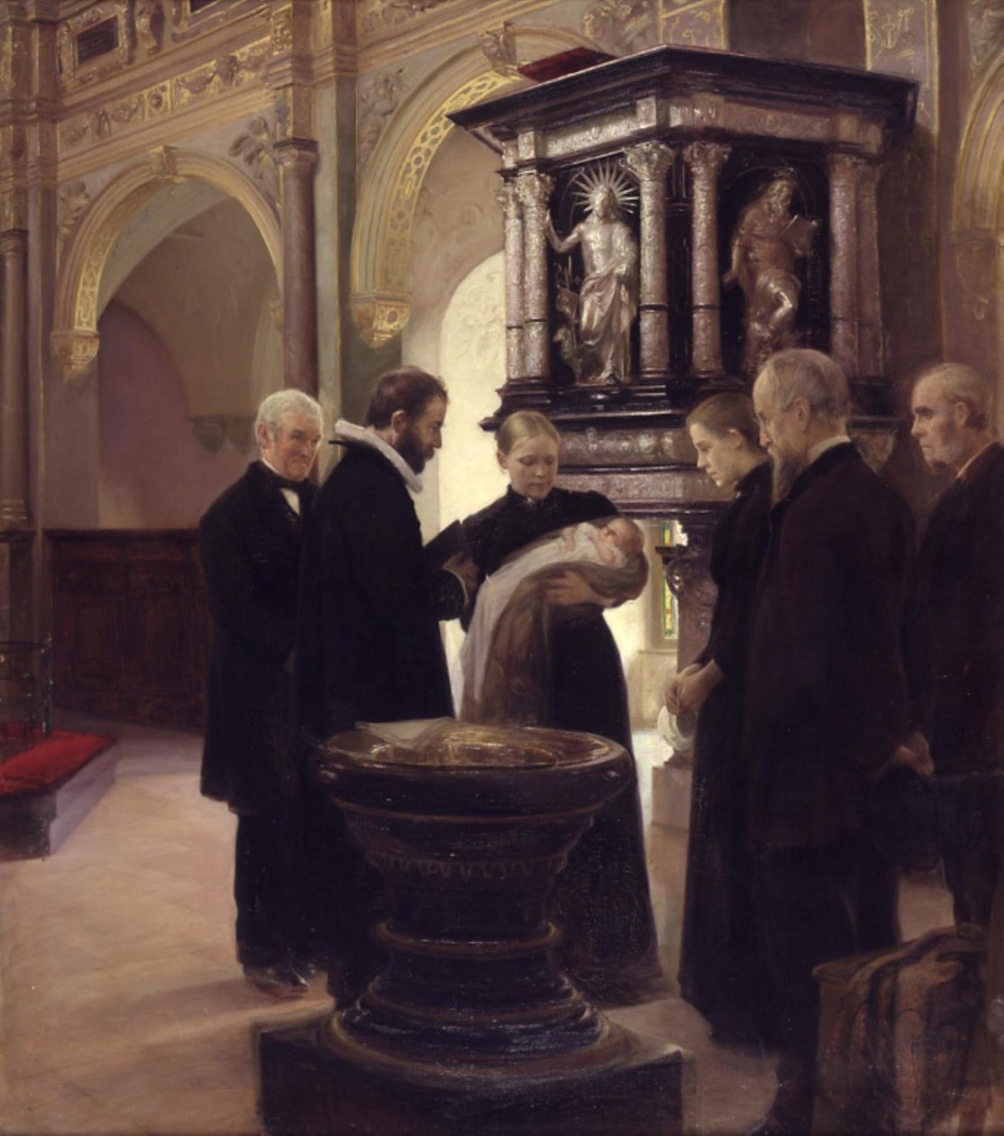 Egy babakeresztelés alkotó: Larsen
