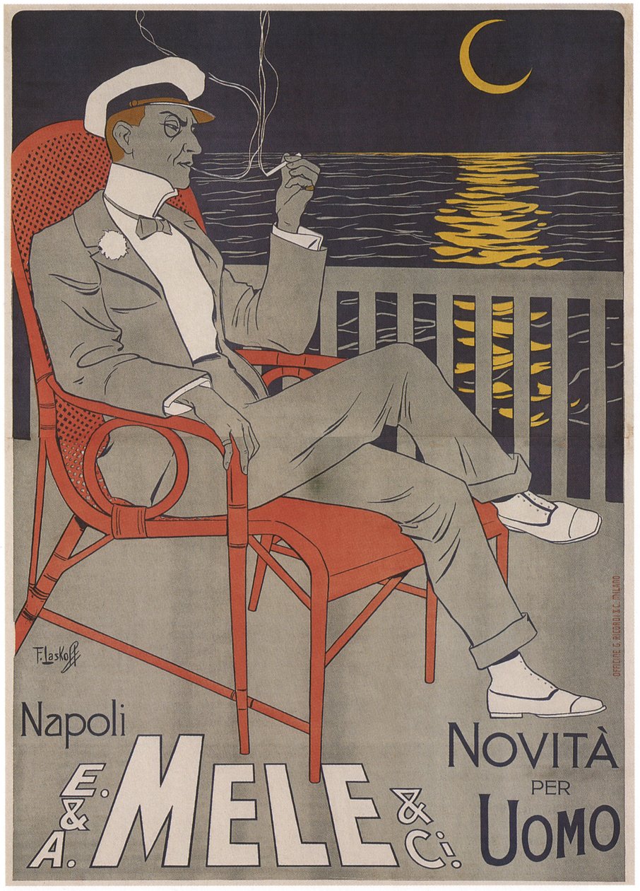 E.&A. Mele Ci., Nápoly. Az új ember, 1900 alkotó: Laskowski
